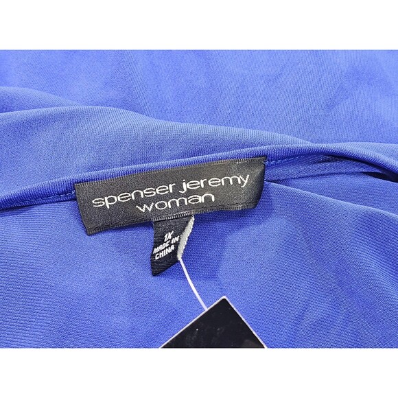 ALK Women's 1X Spenser Jeremy Surplice Wrap Style Blue Formal Dress Gown NEW NWT - Picture 9 of 11